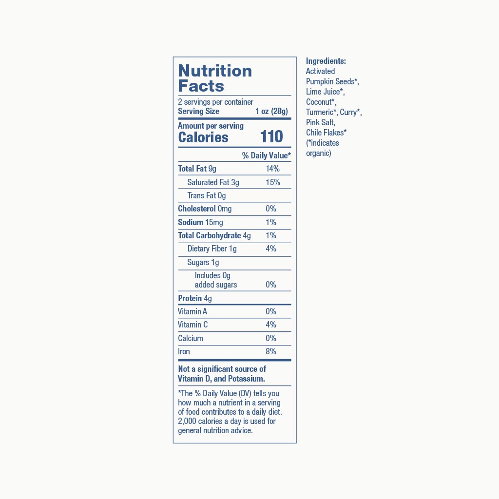 Activated Turmeric, Coconut & Lime Pepitas