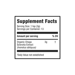 chaga mushroom extract ingredient panel
