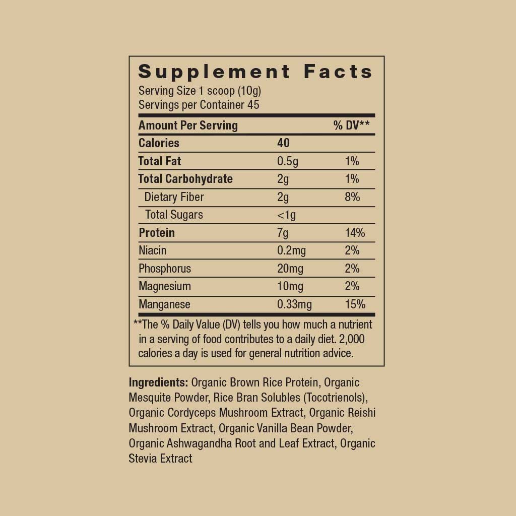 Vanilla Mushroom Adaptogenic Protein
